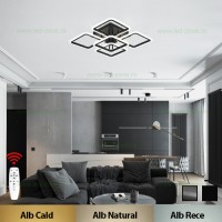 LUSTRE LED APLICATE, Black Friday - Lustra LED 160W 3 Functii Dimabila cu Telecomanda LZA6604-4S+1, LED-Zone.ro