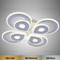 LUSTRE LED APLICATE, Black Friday - Lustra LED 160W 3 Functii Dimabila cu Telecomanda LZR9009-4+4, LED-Zone.ro