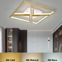 LUSTRE LED APLICATE, Black Friday - Lustra LED 160W 3 Functii Dimabila cu Telecomanda LZR9058-S1, LED-Zone.ro