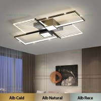 LUSTRE LED, Black Friday - Lustra LED 97W 3 Functii Dimabila cu Telecomanda LZR9070-6, LED-Zone.ro