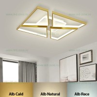 LUSTRE LED APLICATE, Black Friday - Lustra LED 160W 3 Functii Dimabila cu Telecomanda LZR9058-S, LED-Zone.ro