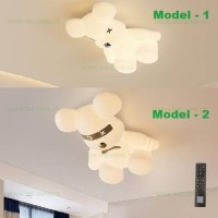 LUSTRE LED CAMERE COPII, Black Friday - Lustra LED 160W Teddy Bear Smart 3 Functii Dimabila cu Telecomanda LZ1998, LED-Zone.ro