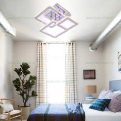 Lustra LED 162W 3 Functii Dimabila cu Telecomanda Cristal LZ5187-2+1