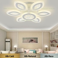 LUSTRE LED APLICATE, Black Friday - Lustra LED 166W 3 Functii Dimabila cu Telecomanda LZG3347-6+1, LED-Zone.ro