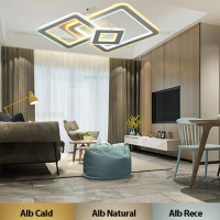 LUSTRE LED APLICATE, Black Friday - Lustra LED 170W 3 Functii Dimabila cu Telecomanda LZM988-3, LED-Zone.ro