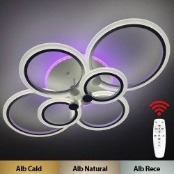 Lustra LED 176W 3 Functii RGB Dimabila cu Telecomanda LZK38-2+2+2