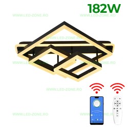 Lustra LED 182W 3 Functii Dimabila cu Telecomanda sau Telefon LZ1701