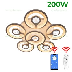 Lustra LED 200W 3 Functii Dimabila cu Telecomanda sau Telefon LZ6543-51