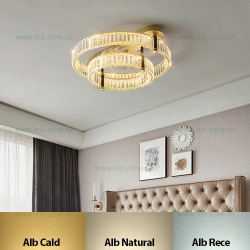 Lustra LED 212W 3 Functii Dimabila cu Telecomanda Cristal LZR9048-600-400