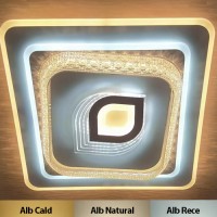 LUSTRE LED APLICATE, Black Friday - Lustra LED 240W 3 Functii Dimabila Telecomanda LZ611, LED-Zone.ro