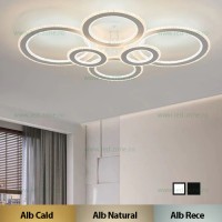 LUSTRE LED APLICATE, Black Friday - Lustra LED 250W 3 Functii Dimabila Telecomanda LZM316-6, LED-Zone.ro