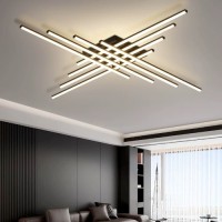 LUSTRE LED APLICATE, Black Friday - Lustra LED 256W 3 Functii Neagra Dimabila cu Telecomanda LZ4216-8, LED-Zone.ro