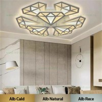LUSTRE LED, Lustra LED 306W 3 Functii Dimabila cu Telecomanda LZ5150-6+3, LED-Zone.ro
