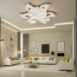 Lustra LED 135W 3 Functii RGB Smart Dimabila cu Telecomanda Cristal LZ7316-6+3