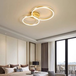 Lustra LED 40W Dimabila 3 Functii Aurie cu Telecomanda LZ9091-2