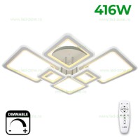 LUSTRE LED, Lustra LED 416W 3 Functii Dimabila cu Telecomanda LZ6604D-2x3S, LED-Zone.ro