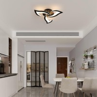 LUSTRE LED APLICATE, Black Friday - Lustra LED 54W 3 Functii Neagra Dimabila cu Telecomanda LZ16801-3, LED-Zone.ro