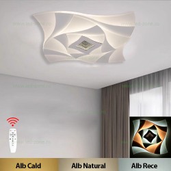 Lustra LED 60W 3 Functii Dimabila cu Telecomanda LZ7705-4 3D