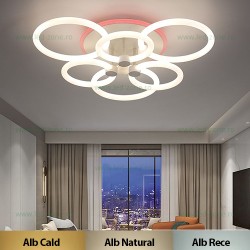 Lustra LED 140W 3 Functii Dimabila Telecomanda LZ5245-3+3 RGB