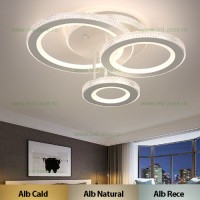 LUSTRE LED, Black Friday - Lustra LED 72W 3 Functii Dimabila cu Telecomanda LZR9216-1x3, LED-Zone.ro