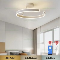 LUSTRE LED, Black Friday - Lustra LED 74W 3 Functii Dimabila cu Telecomanda sau Telefon LZ75L412, LED-Zone.ro