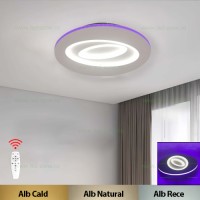 LUSTRE LED, Black Friday - Lustra LED 74W 3 Functii Dimabila Telecomanda LZ1239+RGB, LED-Zone.ro