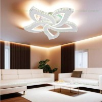 LUSTRE LED, Black Friday - Lustra LED 76W 3 Functii RGB Smart Dimabila cu Telecomanda Cristal LZR9097/5C, LED-Zone.ro