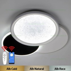 Lustra LED 77W 3 Functii Dimabila cu Telecomanda sau Telefon LZ75L373