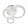 Lustra LED 67W 3 Functii Dimabila cu Telecomanda Cristal LZL7603-4C
