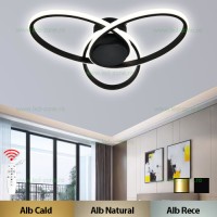 LUSTRE LED, Black Friday - Lustra LED 78W 3 Functii Dimabila cu Telecomanda LZ4068, LED-Zone.ro