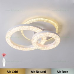 Lustra LED 80W 3 Functii Dimabila cu Telecomanda T8003