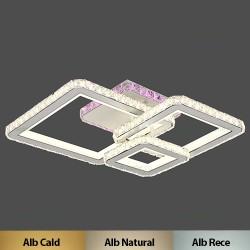 Lustra LED 88W 3 Functii Dimabila cu Telecomanda Cristal LZL7603-4C