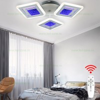 LUSTRE LED, Black Friday - Lustra LED 90W 3D 3 Functii Dimabila cu Telecomanda LZS2341-3, LED-Zone.ro