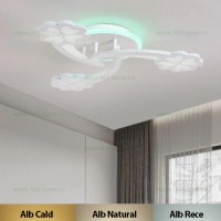 LUSTRE LED, Black Friday - Lustra LED 92W 3 Functii RGB Dimabila cu Telecomanda LZM400-3 RGB, LED-Zone.ro