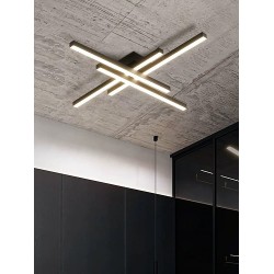 Lustra LED 96W 3 Functii Neagra Dimabila cu Telecomanda LZ4216-4