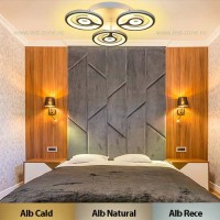 LUSTRE LED, Black Friday - Lustra LED 96W 3 Functii Dimabila cu Telecomanda LZK17-3, LED-Zone.ro