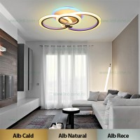 LUSTRE LED, Black Friday - Lustra LED 66W 3 Functii Dimabila cu Telecomanda LZ8006 RGB, LED-Zone.ro