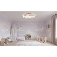 LUSTRE LED CAMERE COPII, Black Friday - Lustra LED 108W 3 Functii Nori LZ762 Roz, LED-Zone.ro