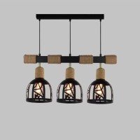 LUSTRE LED, Lustra Rustic 3 Socluri E27 LZ5573-3, LED-Zone.ro