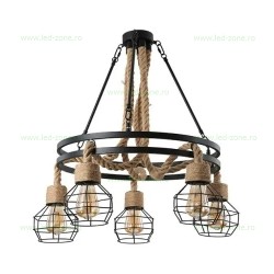 Lustra Rustic 5 Socluri E27 LZ3640