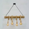 Lustra Rustic Bambus 4 Socluri E27 LZSF4