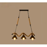 LUSTRE LED, Lustra Rustic Industrial 3 Socluri E27 LZSX-3, LED-Zone.ro