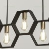 Lustra 5 Socluri Vintage E27 Hexagon Liniara LZ4362