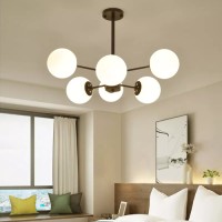 LUSTRE LED, Lustra 6 Socluri Neagra E27 LZ6059-6, LED-Zone.ro