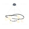 Lustra 6 Socluri Negru E27 LZ6806-6