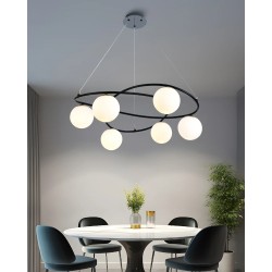 Lustra 6 Socluri Negru E27 LZ6806-6
