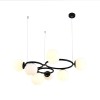 Lustra 7 Socluri E27 Negru/Alb  LZ6805-7