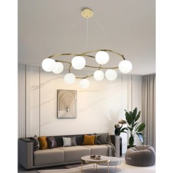 Lustra 9 Socluri Auriu E27 LZ6806-9