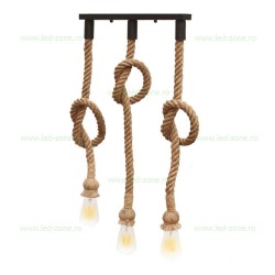 Lustra Rustic 3 Socluri E27 Liniara LZ4243