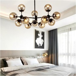 Lustra 12 Socluri E27 Neagra LZ219-12